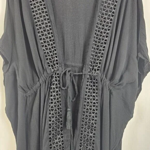 Skye Joy Kimono Cover Up In Black - OS - Picture 6 of 9